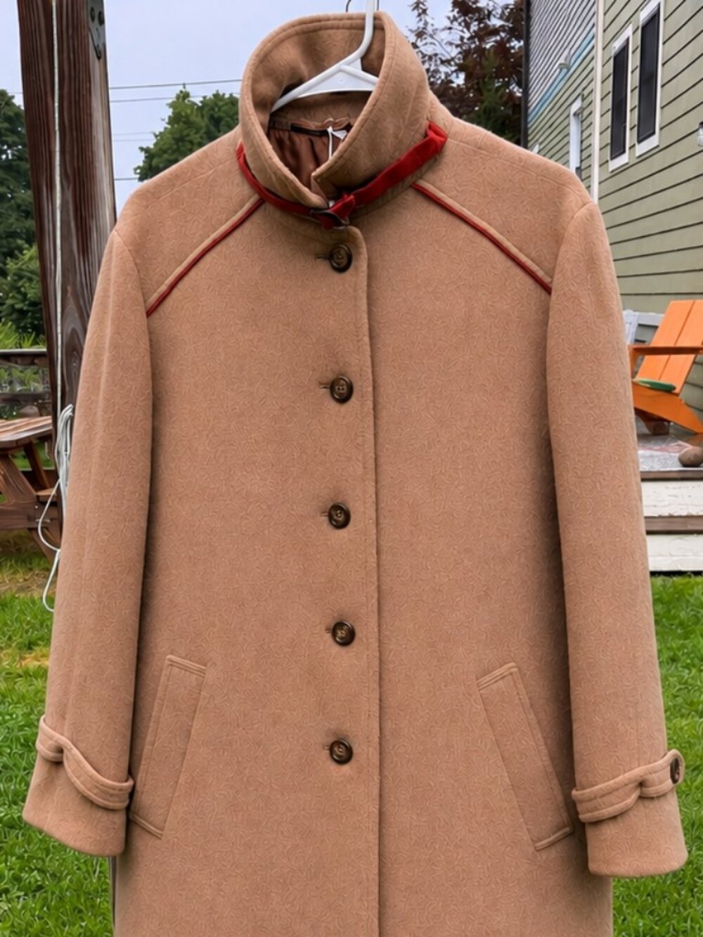 Vintage long coat crafted from premium llama hair